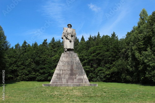 Statue of Jan Zizka of Trocnov, Czech Republic photo