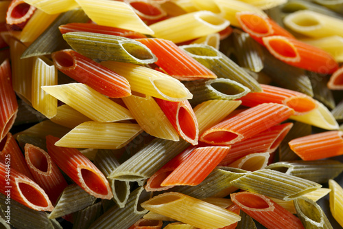 Obraz w ramie Colored pasta background