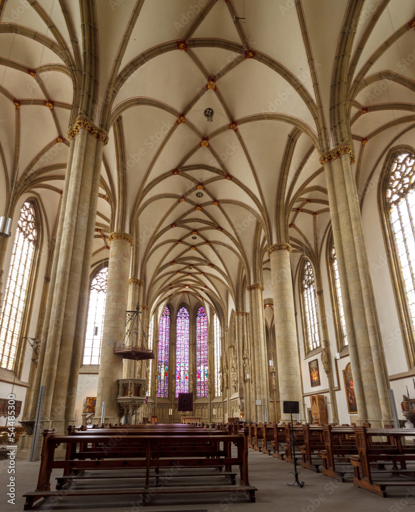 Interior of church in Munster, North Rhine-Westphalia, Germany