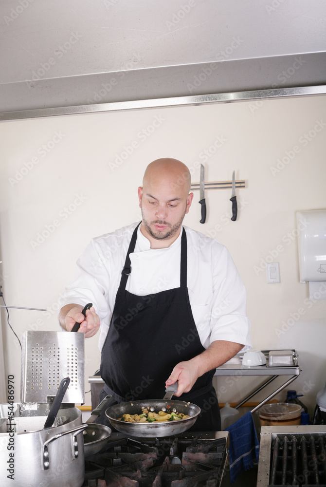 chef working and cooking chef working and cooking