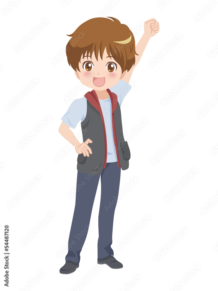 男の子/ガッツポーズ 男の子/ガッツポーズ