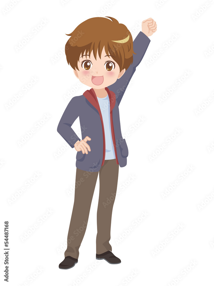 男の子/ガッツポーズ 男の子/ガッツポーズ