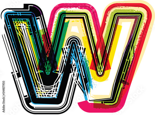 Colorful Grunge LETTER w