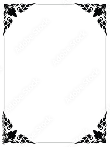 Frame artistic of line thai