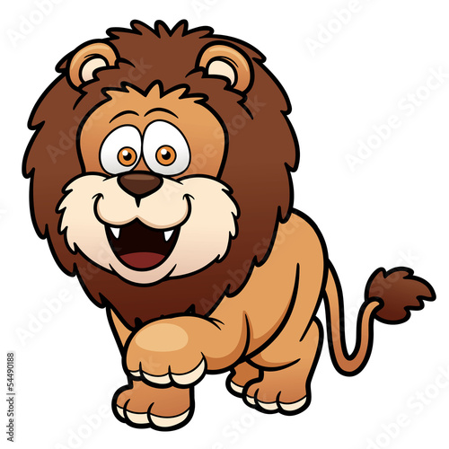 Fototapeta Naklejka Na Ścianę i Meble -  Vector illustration of Cartoon lion