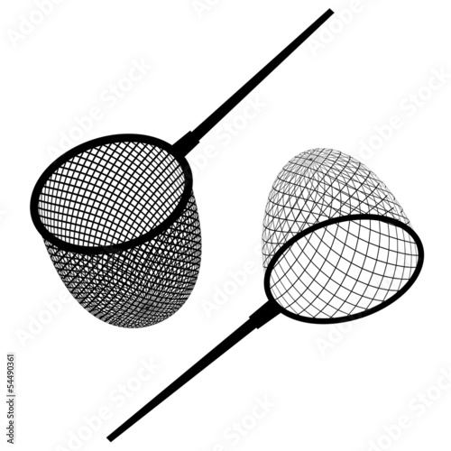 vector fishing net black icon