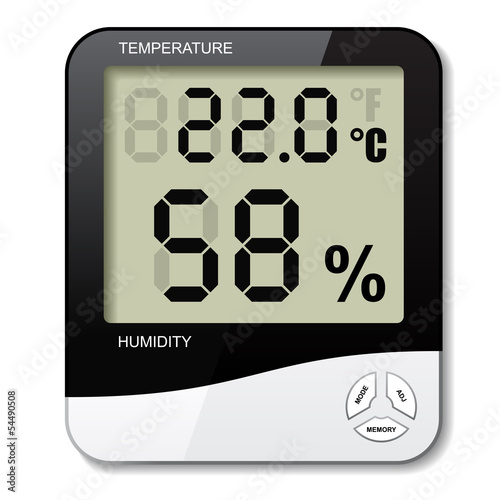 vector digital thermometer hygrometer humidity icon photo
