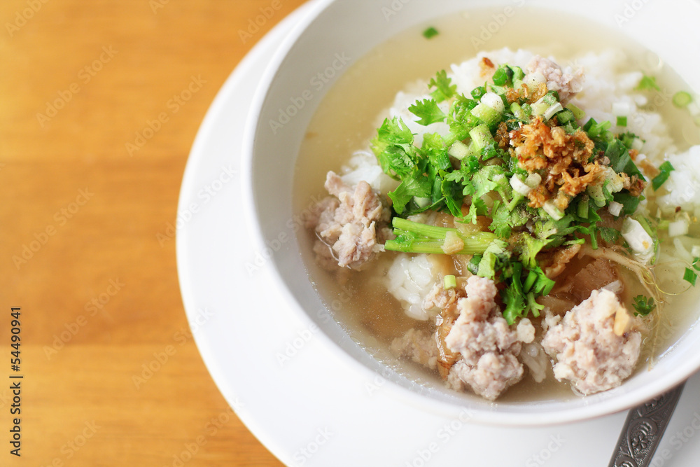 Boiled pork on the table. Boiled pork on the table.