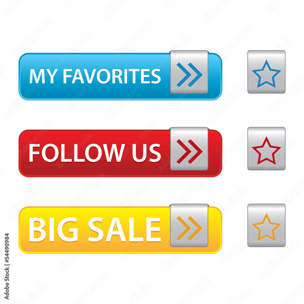 Abstract web application buttons vector set Abstract web application buttons vector set