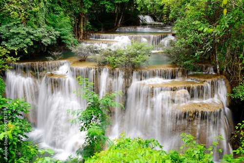 Waterfall in tropical forest in Thailand