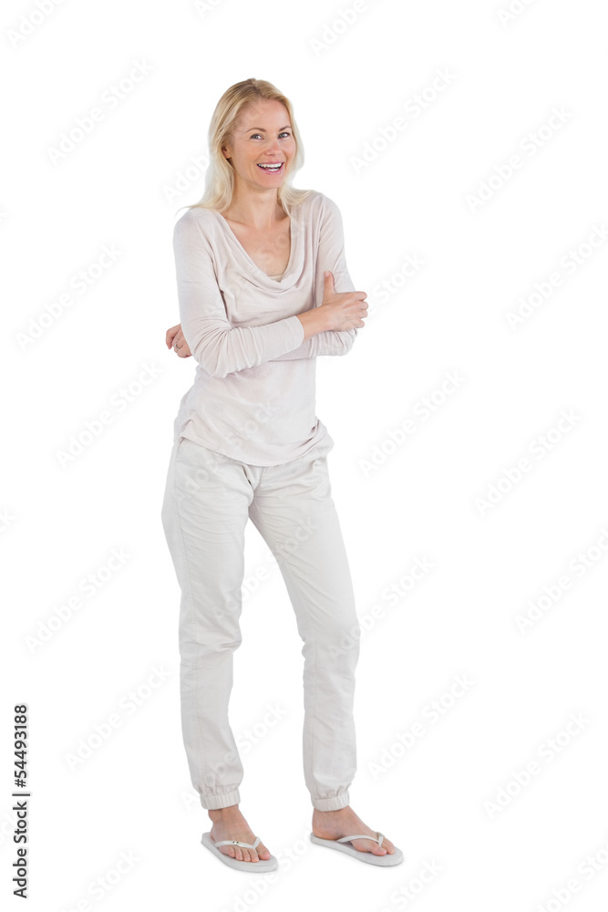 Cheerful woman with arms crossed Cheerful woman with arms crossed