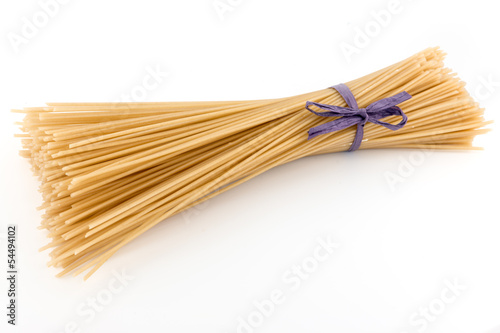 Italian pasta, on white background
