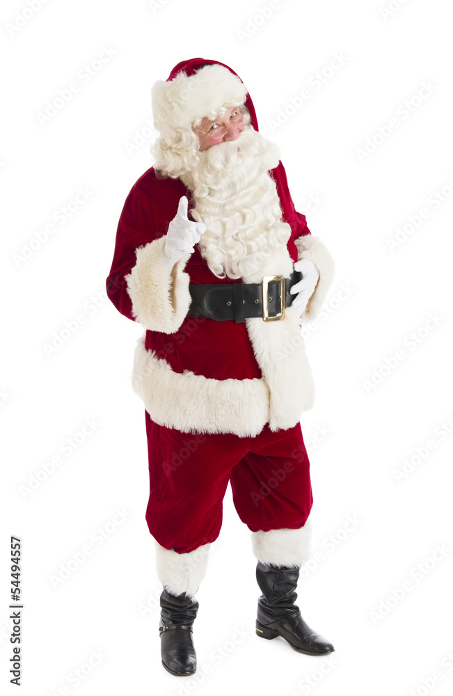 Portrait Of Santa Claus Pointing Portrait Of Santa Claus Pointing