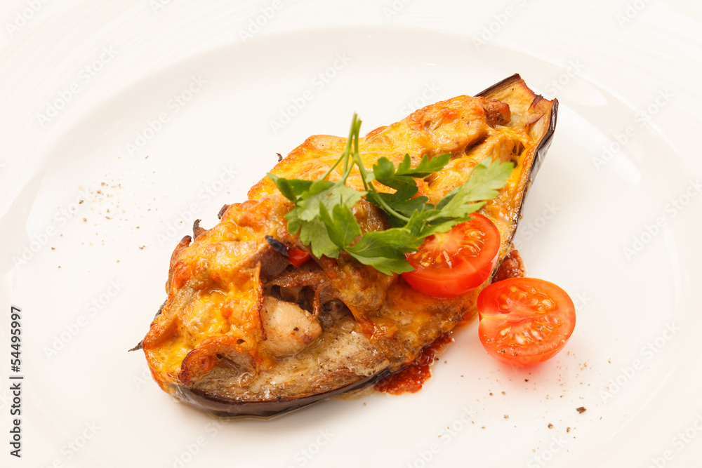 Baked Eggplant with Vegetables