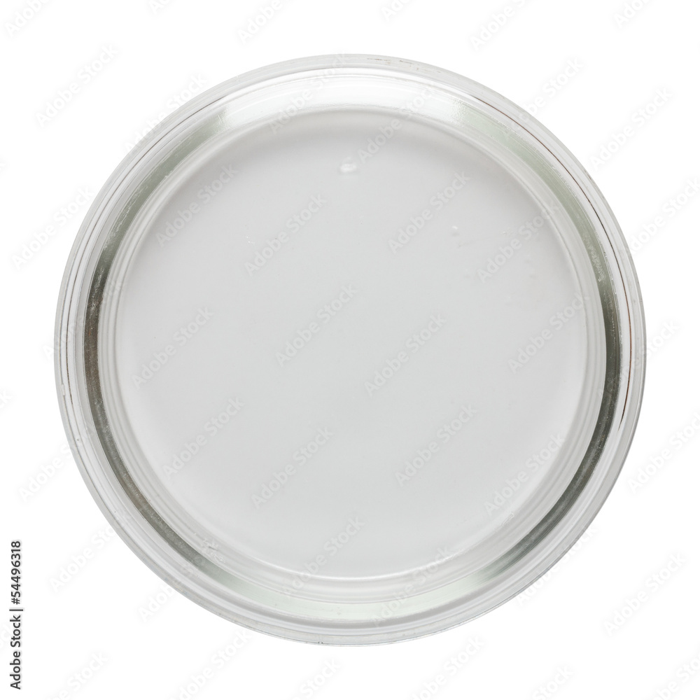 Clean empty petri dish isolated on white, top view Clean empty petri dish isolated on white, top view