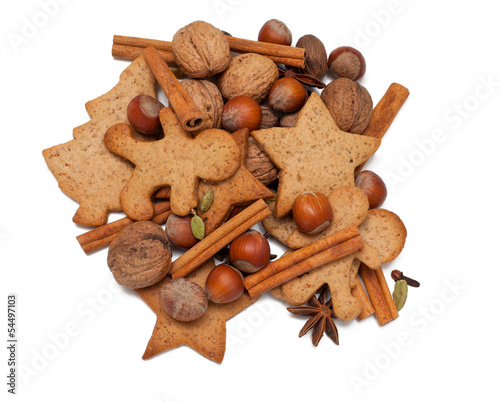 Christmas cookies and spices