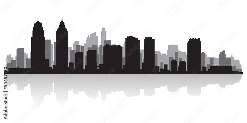 Philadelphia city skyline silhouette