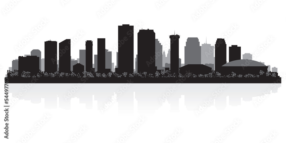 New Orleans city skyline silhouette
