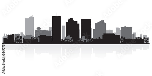 Phoenix city skyline silhouette © yurkaimmortal