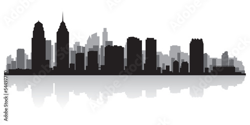 Philadelphia city skyline silhouette