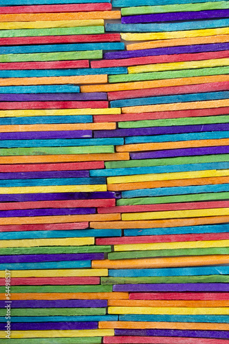 background of colorful wooden fence