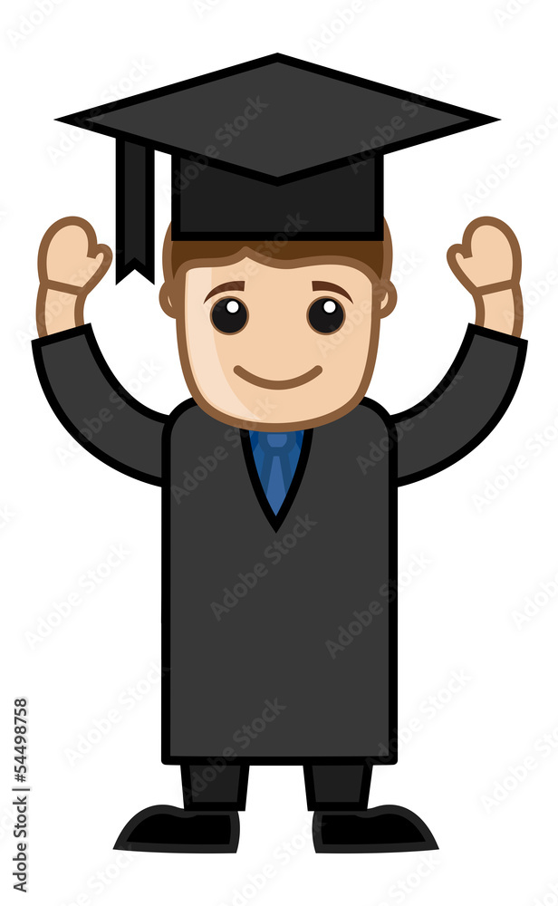 Graduation Day - Cartoon Office Vector Illustration Graduation Day - Cartoon Office Vector Illustration