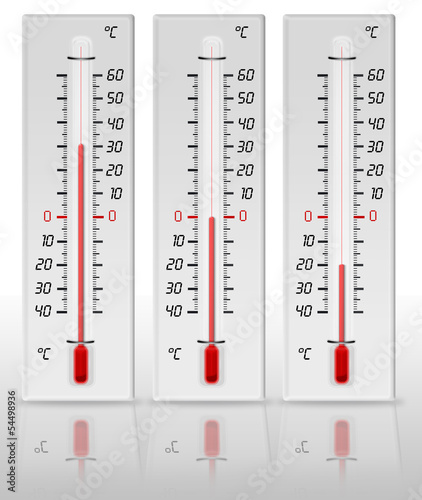 Thermometer, Serie, Hitze, Kälte