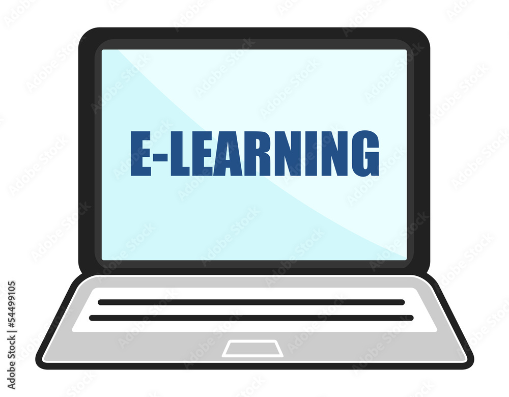 E-Learning Laptop Concept E-Learning Laptop Concept