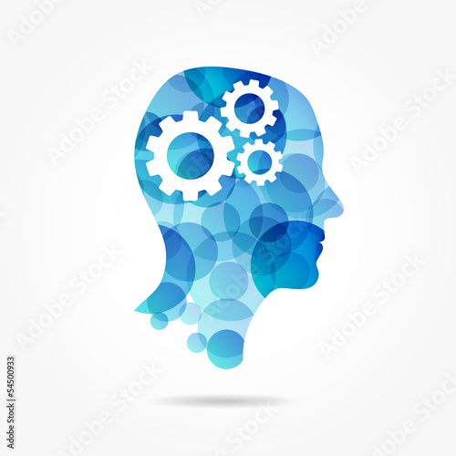 gears in bubble head poster