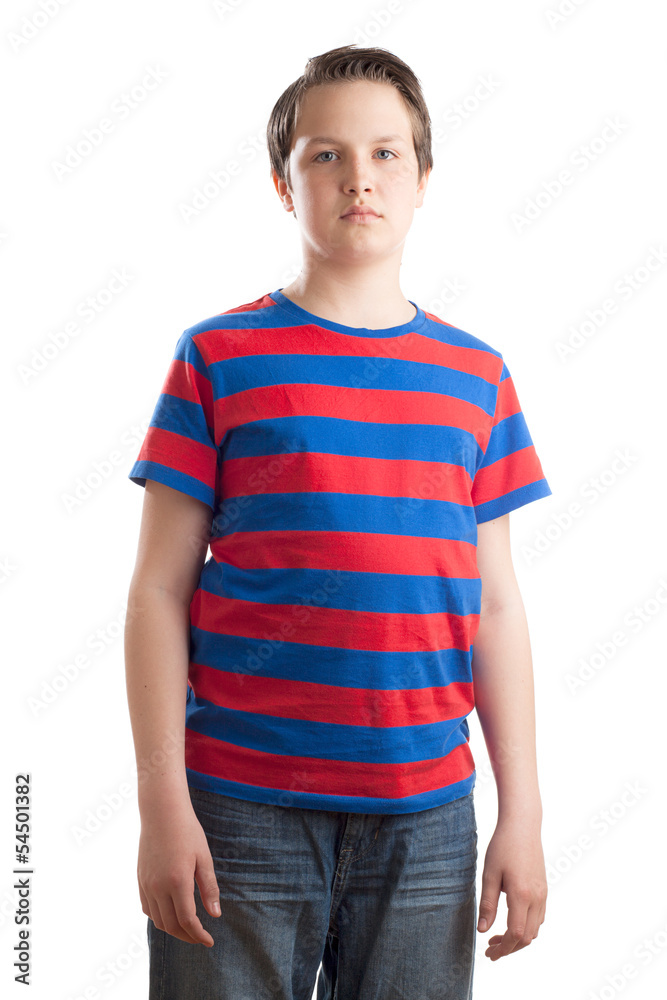 Obraz premium Teenage boy (Causian) waist up portrait