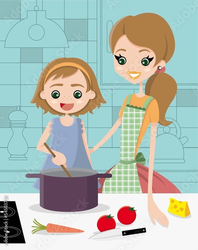 Imparare a cucinare con la mamma
