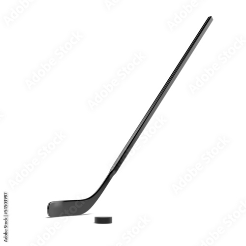 Hockey Stick and Puck photo