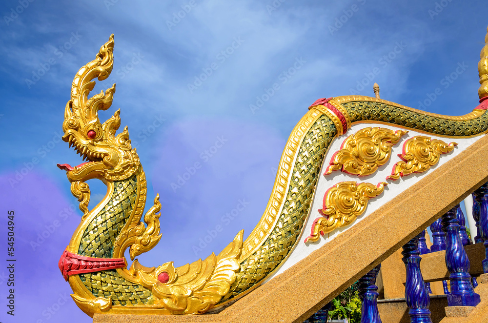 Fototapeta premium Naga statue at Thailand Temple