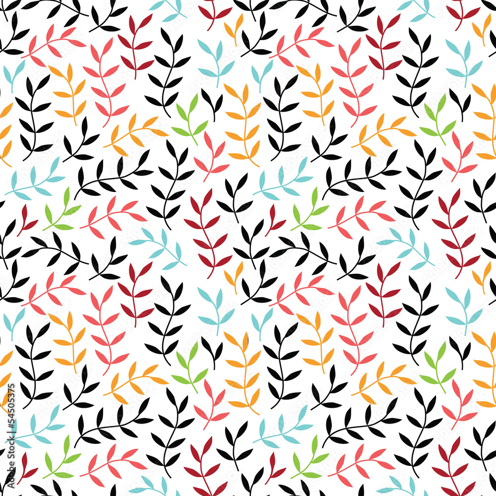 Seamless pattern on leaves theme, Autumn seamless pattern with l Seamless pattern on leaves theme, Autumn seamless pattern with l