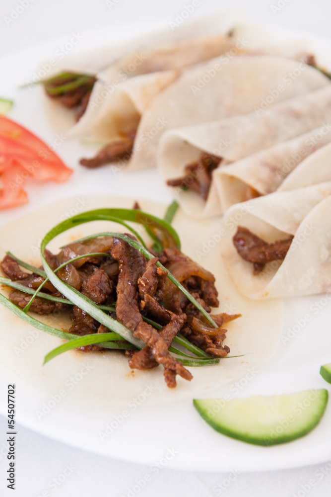 Fresh spring roll, Chinese food. Fresh spring roll, Chinese food.