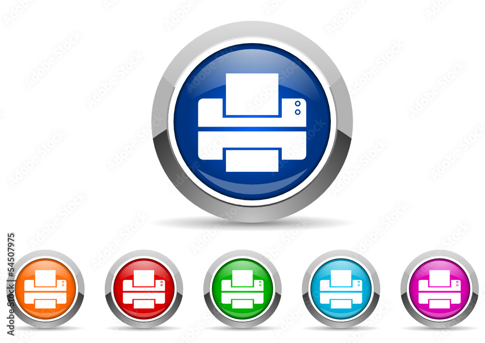 printer icon set printer icon set