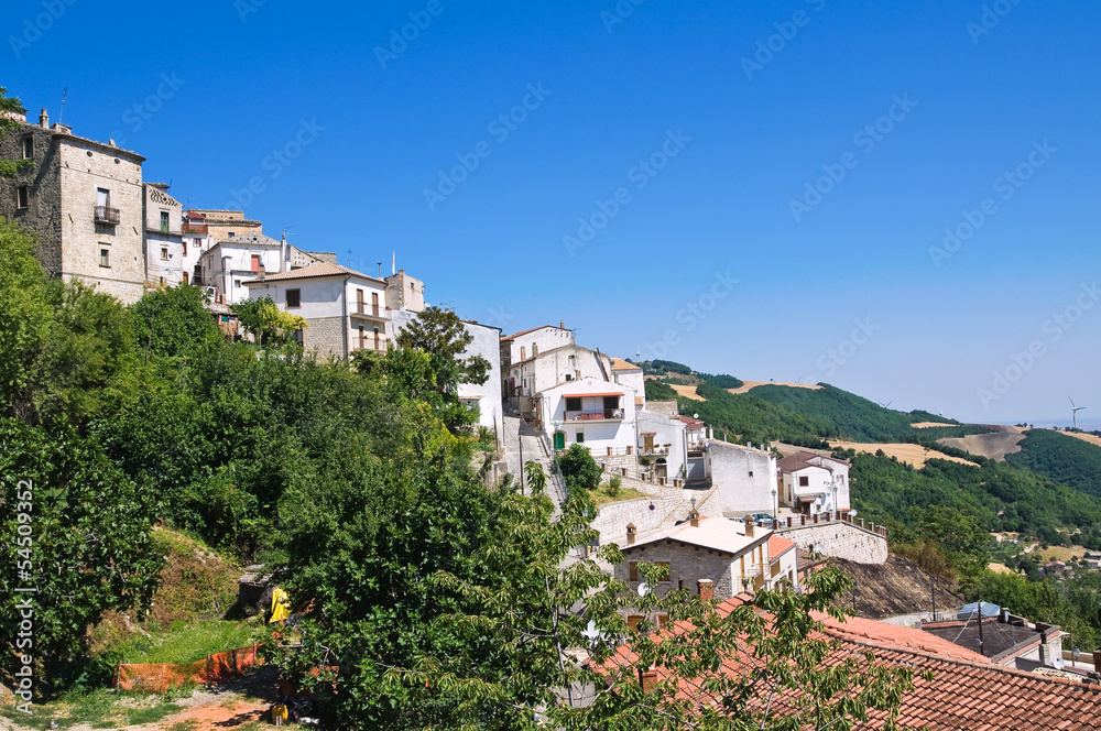 Panoramic view of Alberona. Puglia. Italy.