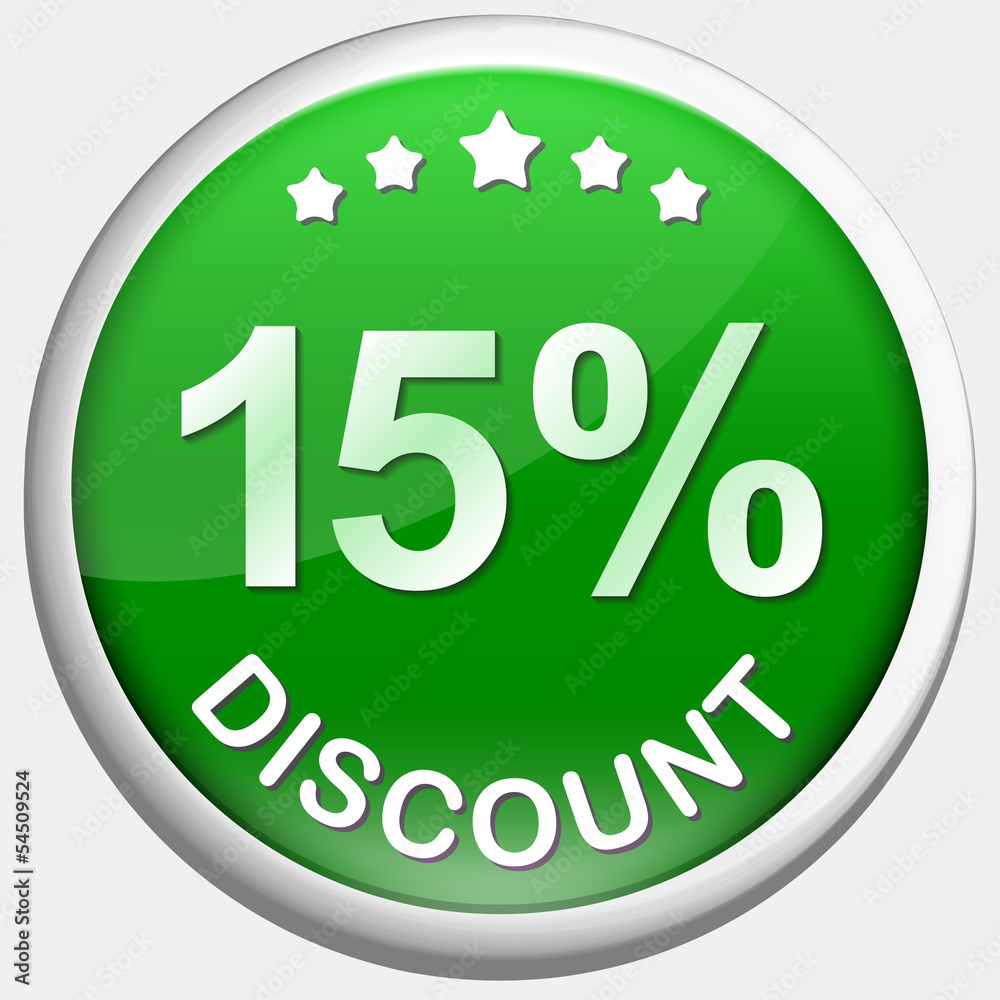 Colorful Button with Discount Value Colorful Button with Discount Value