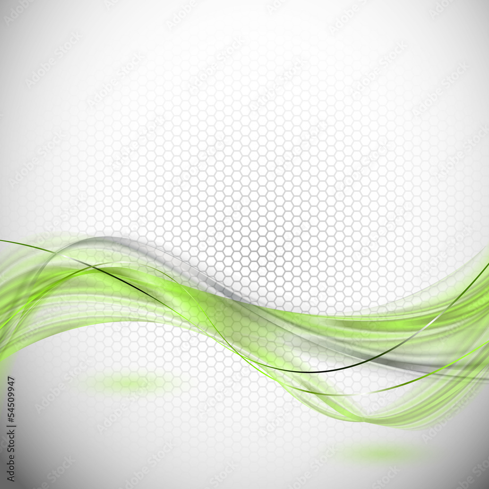 Obraz premium seledynowe wstęgi na szarym tle