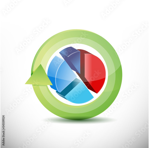 pie chart cycle illustration design
