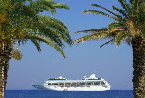 cruise liner, Zakynthos island, Greece
