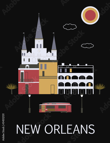 New Orleans. USA.Vector