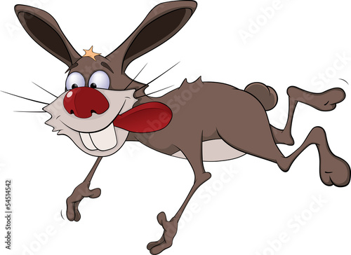 Cheerful hare.Rabbit.Cartoon