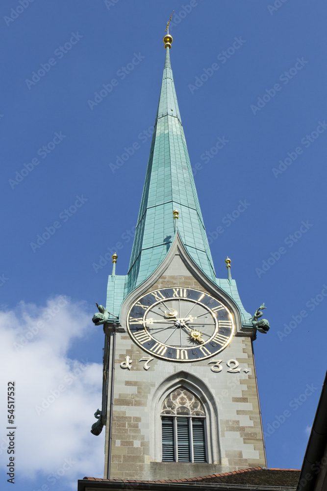 Uhrturm Fraumünster,  Zürich