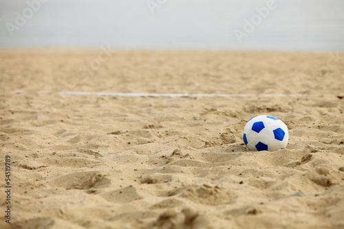 football gate and ball, beach soccer © Voyagerix