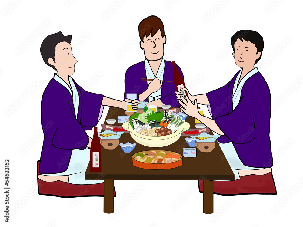 浴衣で宴会 Stock イラスト Adobe Stock