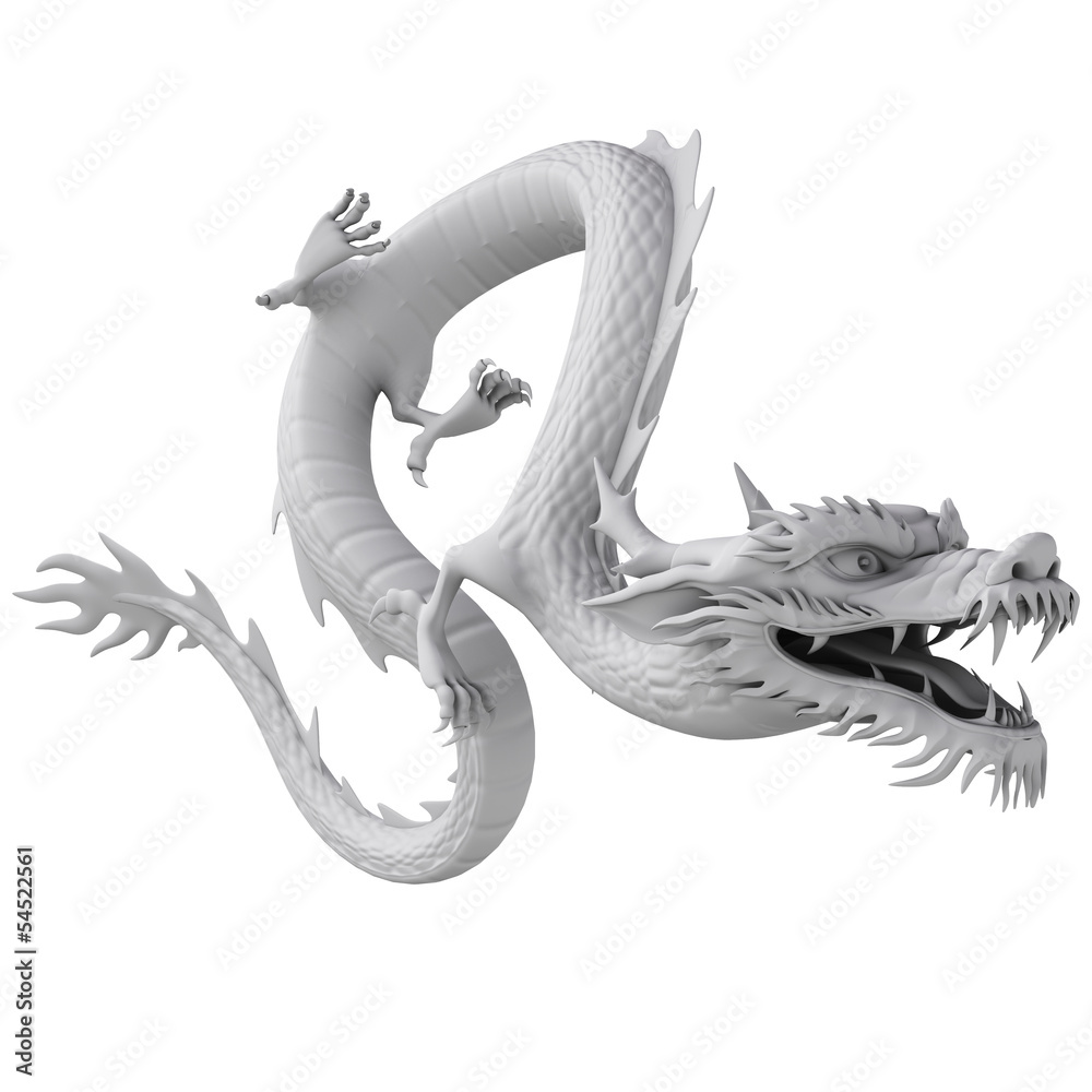 Obraz premium 3d render dragon clay texture