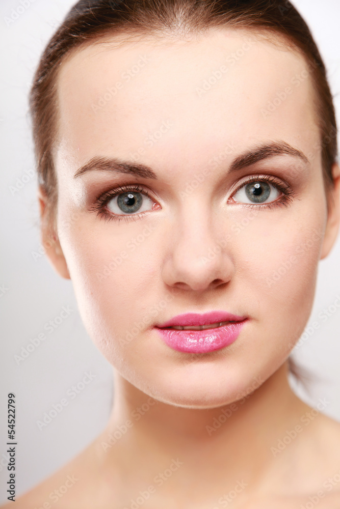 A beautiful woman, portrait isolated on white background A beautiful woman, portrait isolated on white background