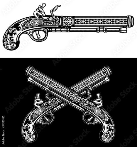 Flintlock Antique Pistol