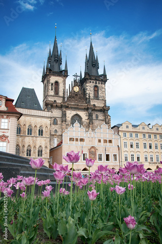 Tyn Church at Old Town Square in Prague